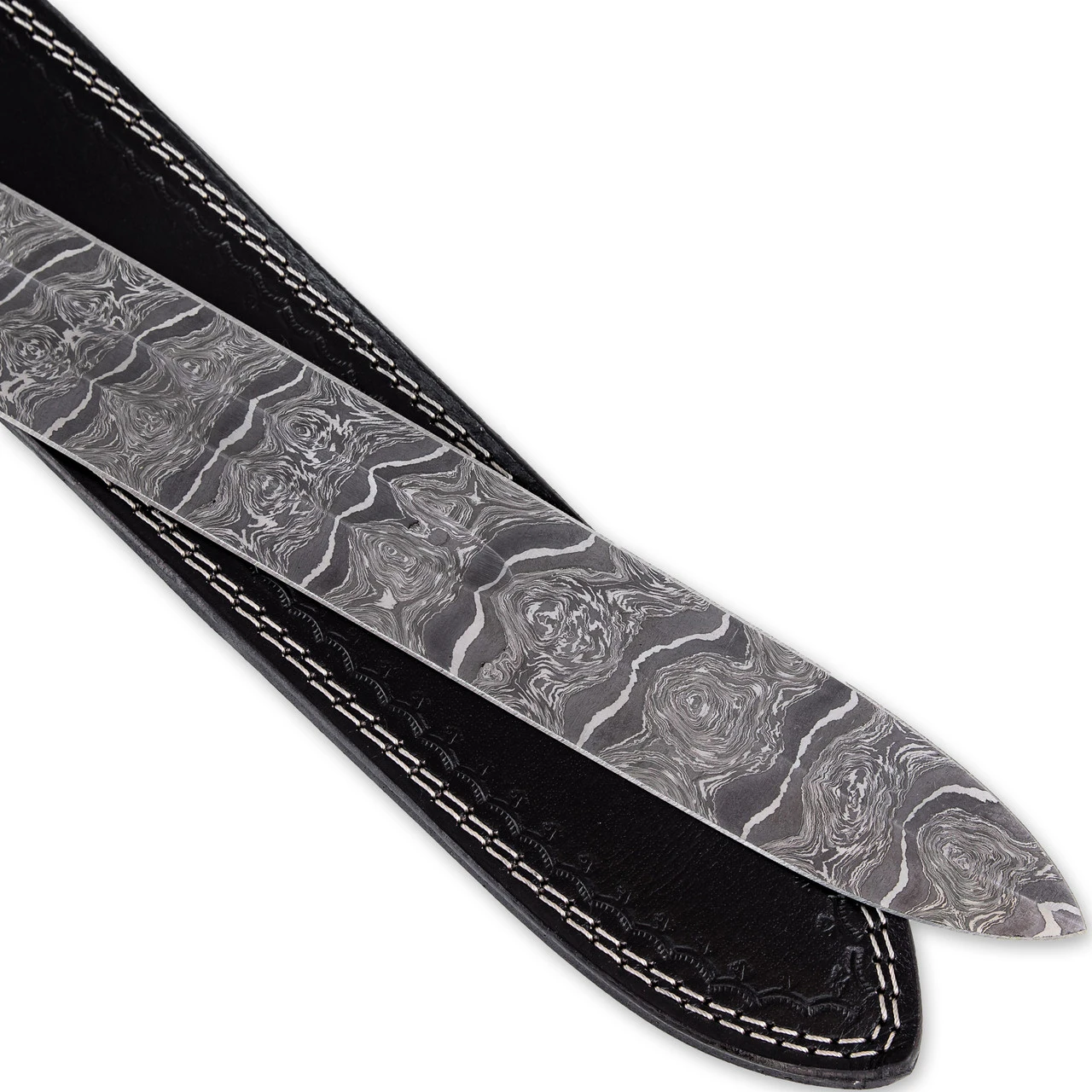 Jewel Of The Nation Medieval European Damascus Steel Arming Sword With Sheath - Image 4