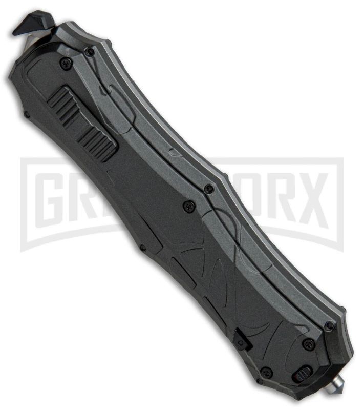 Smith & Wesson Spring Assisted Finger Actuator Tanto OTF Knife - Black Plain - Image 2