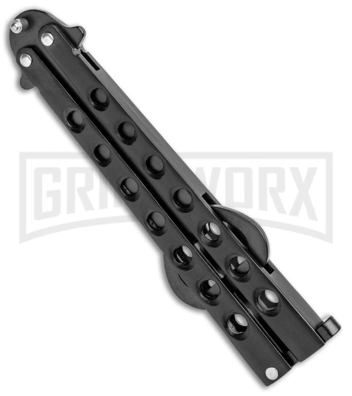 Black Bartender "Bottle-Fly" Butterfly Knife Bottle Opener - Image 3