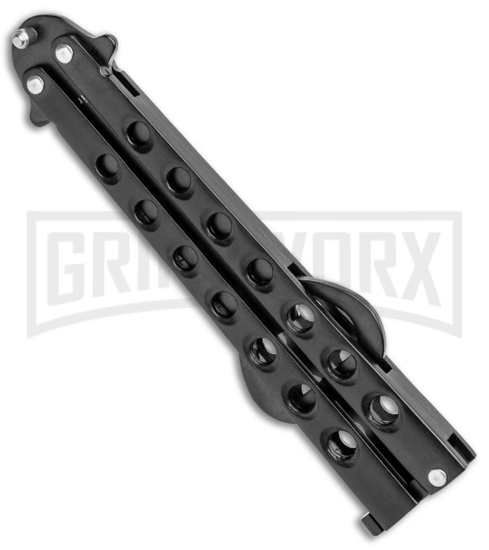 Black Bartender "Bottle-Fly" Butterfly Knife Bottle Opener - Image 2