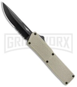 Thunder Tan D/A OTF Automatic Knife - Black Serr