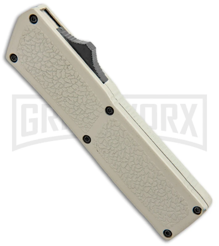 Thunder Tan D/A OTF Automatic Knife - Black Serr - Image 2