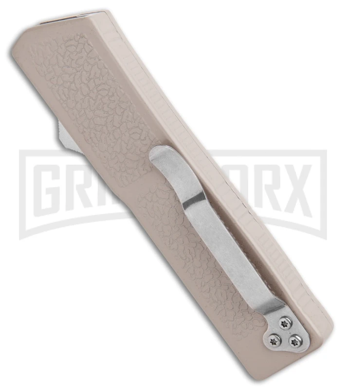 Thunder Tan D/A OTF Automatic Knife - Satin Plain - Image 3