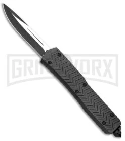 Tread Black D/A OTF Automatic Knife - Black/Satin Plain