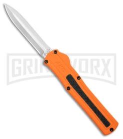 AKC F-20 Orange D/A OTF Dagger Automatic Knife - Satin Plain