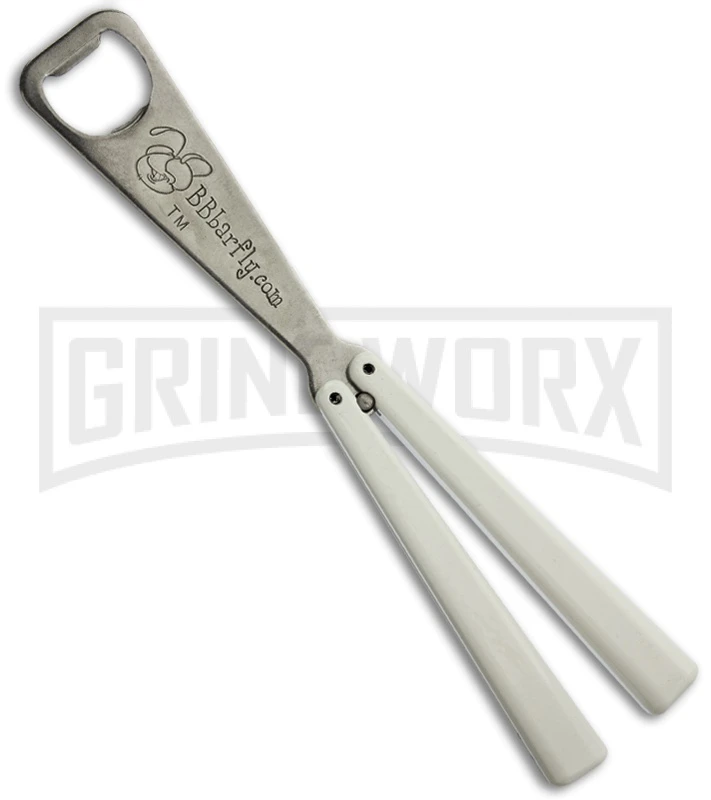 BB Barfly White Bottle Opener Butterfly Trainer