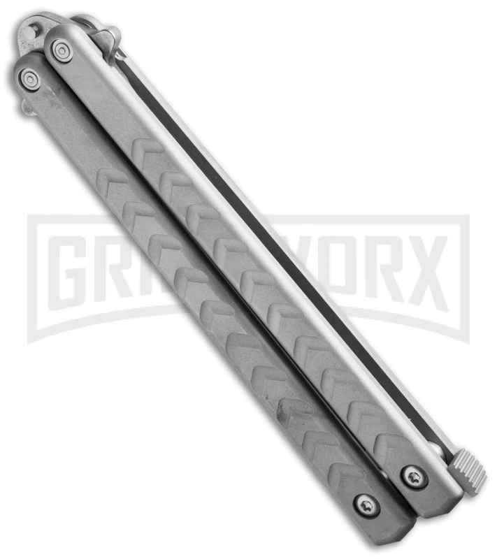 Benchmark Bowie Butterfly Knife - Stonewash Plain - Image 3
