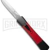 AKC Concord Black/Red OTF Automatic Knife - Dagger Satin Plain