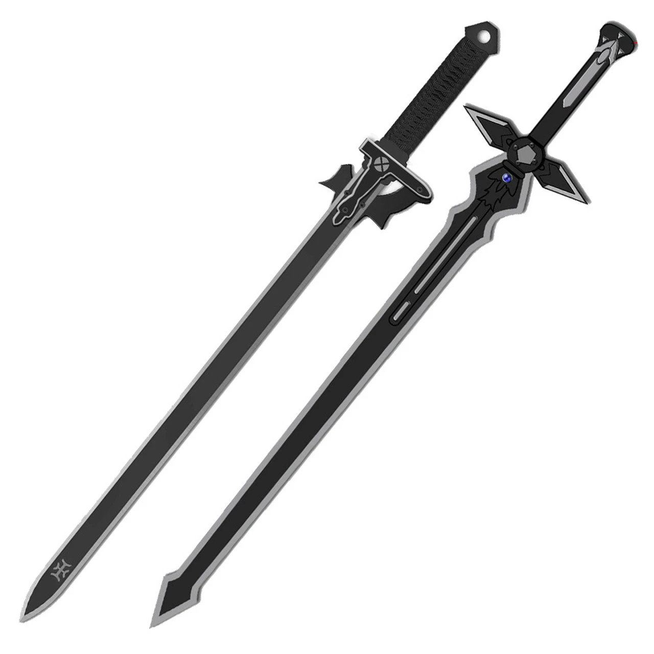 Kiritos Dark Replulser Elucidator Back Sheath Sword Set - Image 2