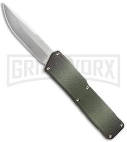 Lightning Camo D/A OTF Automatic Knife - Satin Plain