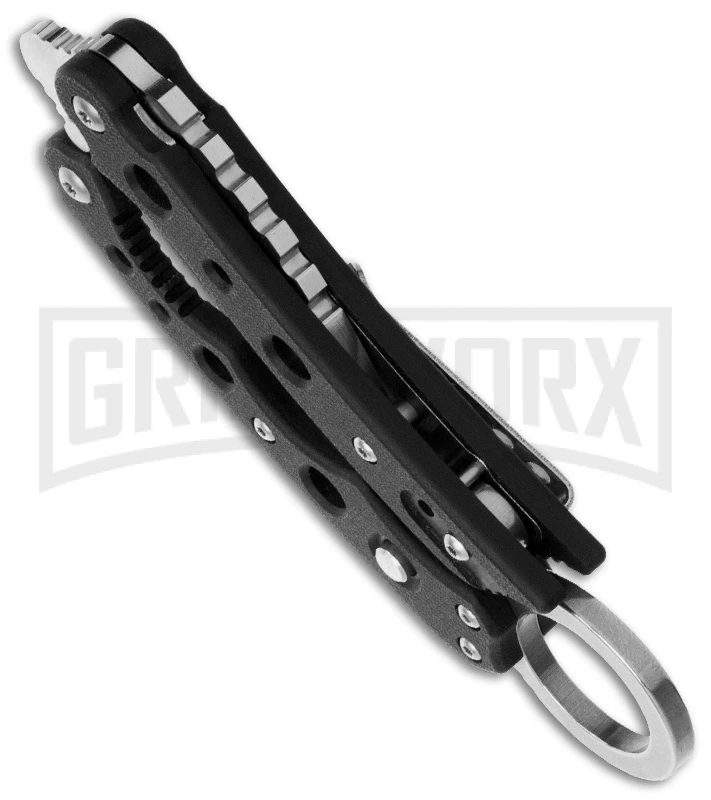Mantis MK-4 Vuja De Balisong Karambit Butterfly Knife - Satin Plain - Image 3