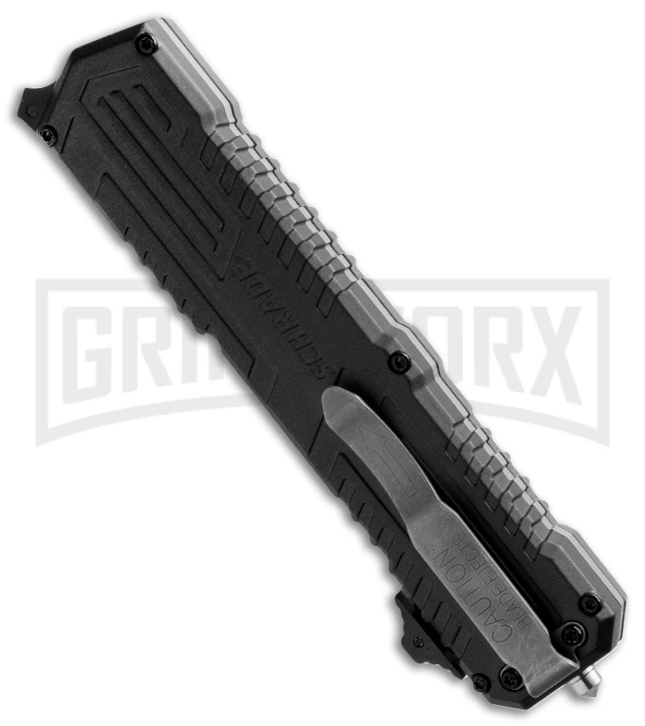 Schrade Viper SCHOTF3CB Black OTF Spring Assisted Knife - Black Plain - Image 2