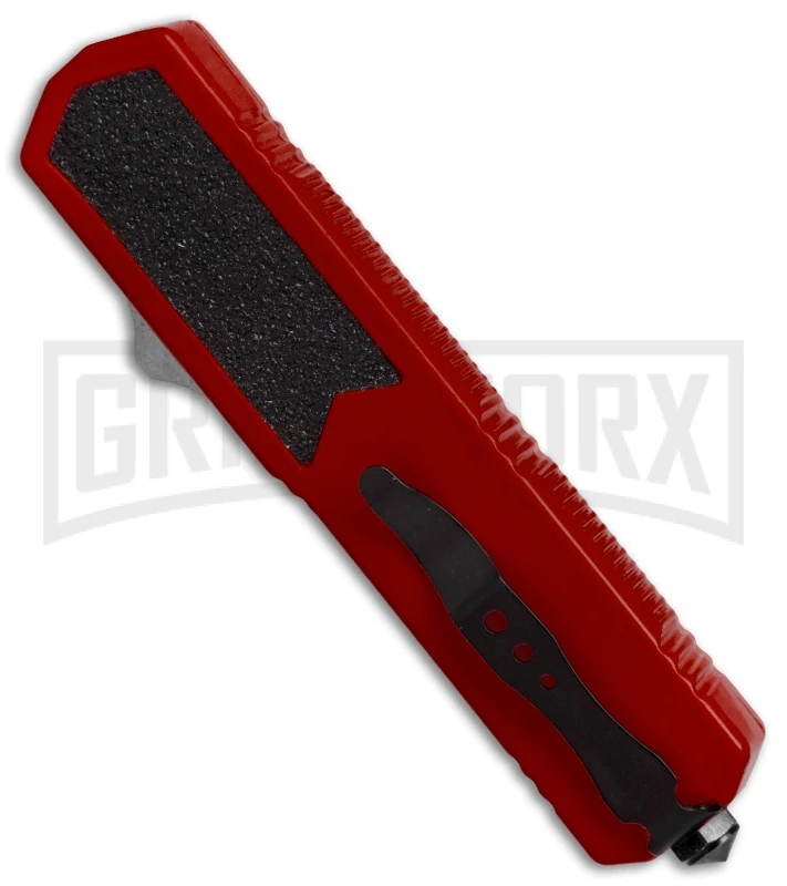 Titan Red D/A OTF Automatic Knife - Tanto Black Serr - Image 3