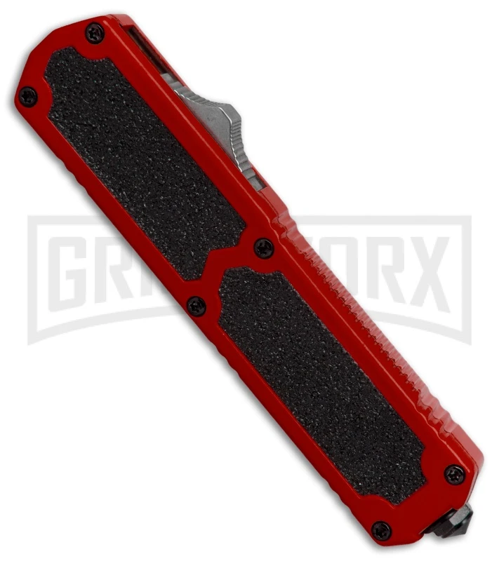 Titan Red D/A OTF Automatic Knife - Tanto Black Serr - Image 2